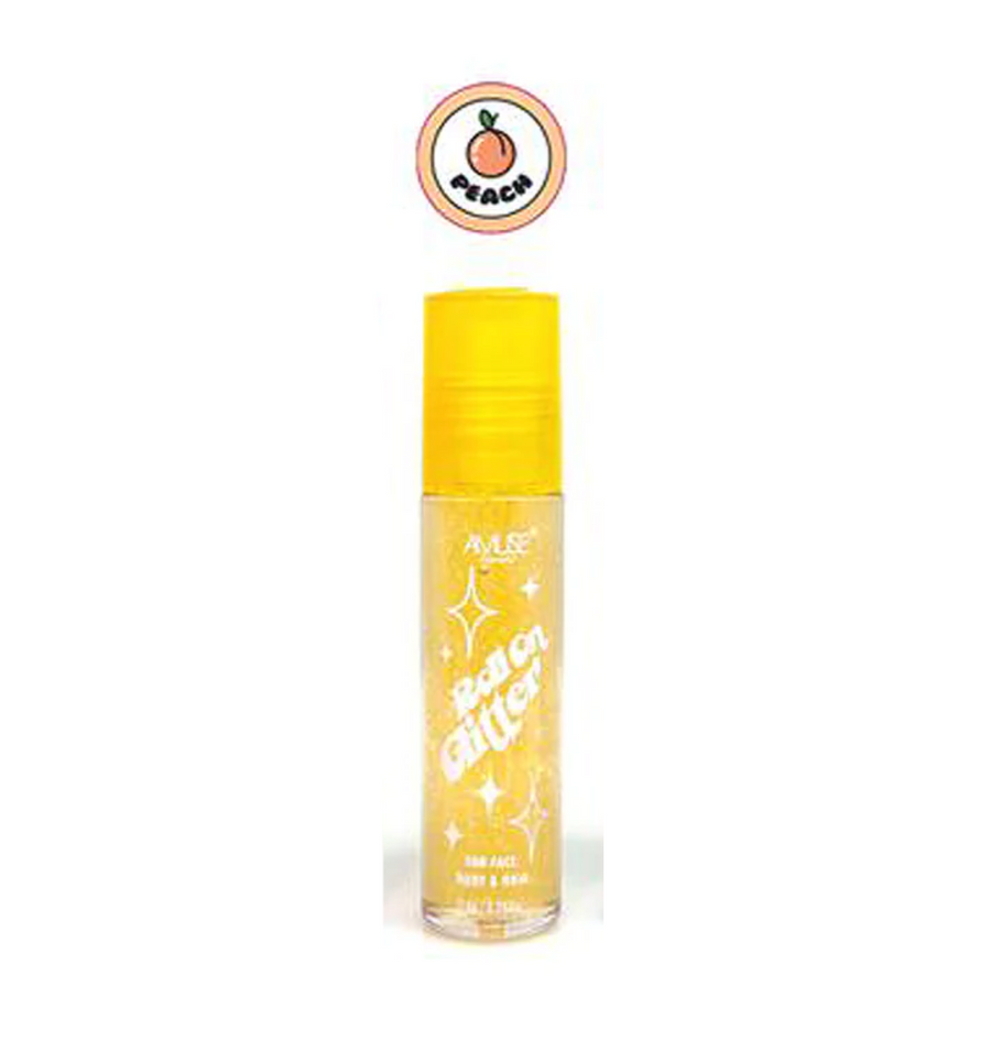 Peach Roll On Scented Glitter for Face & Body