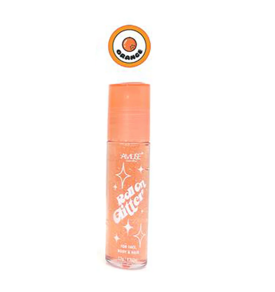 Orange Roll On Scented Glitter for Face & Body