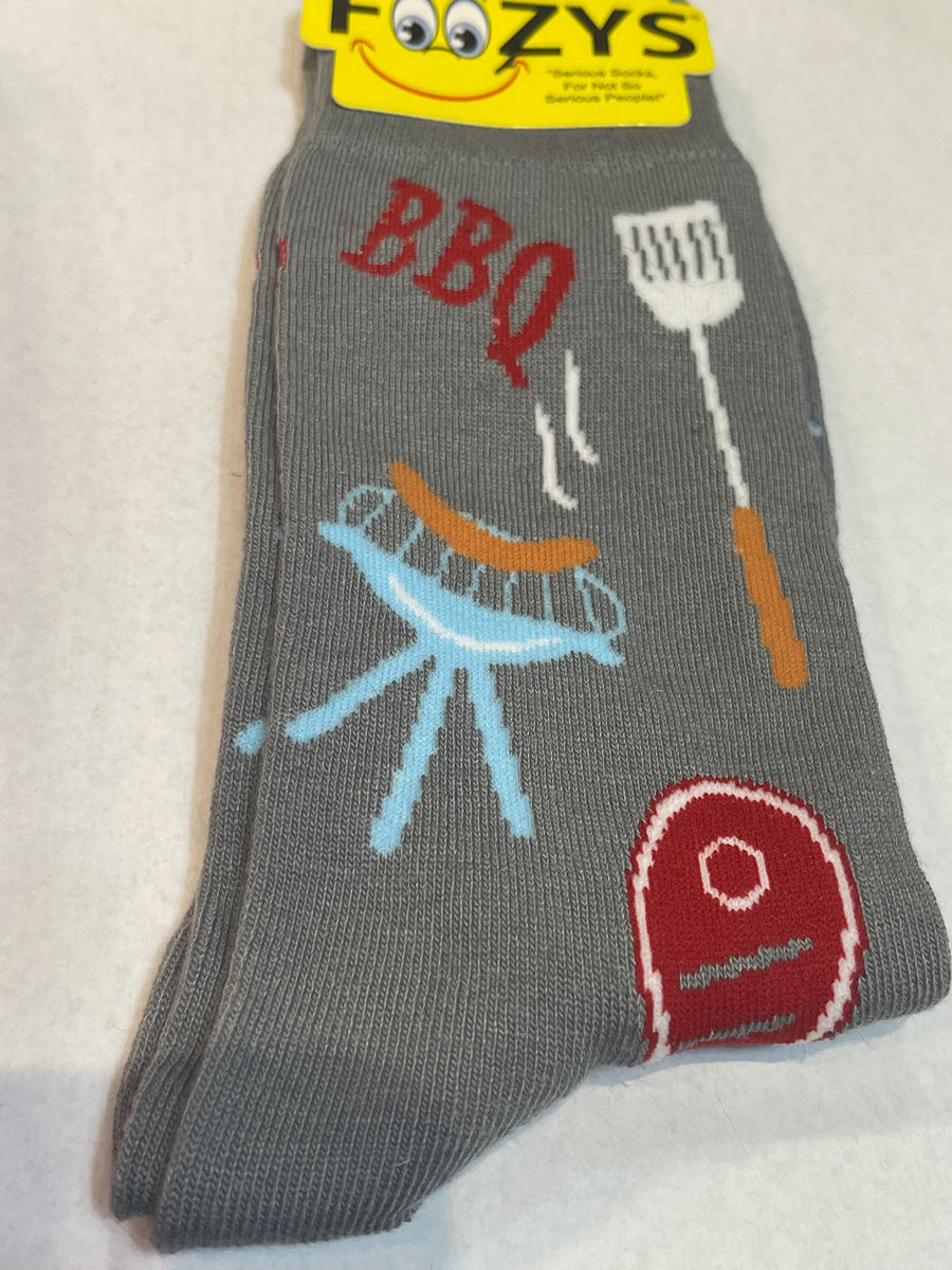 Grey BBQ Men’s Novelty Socks