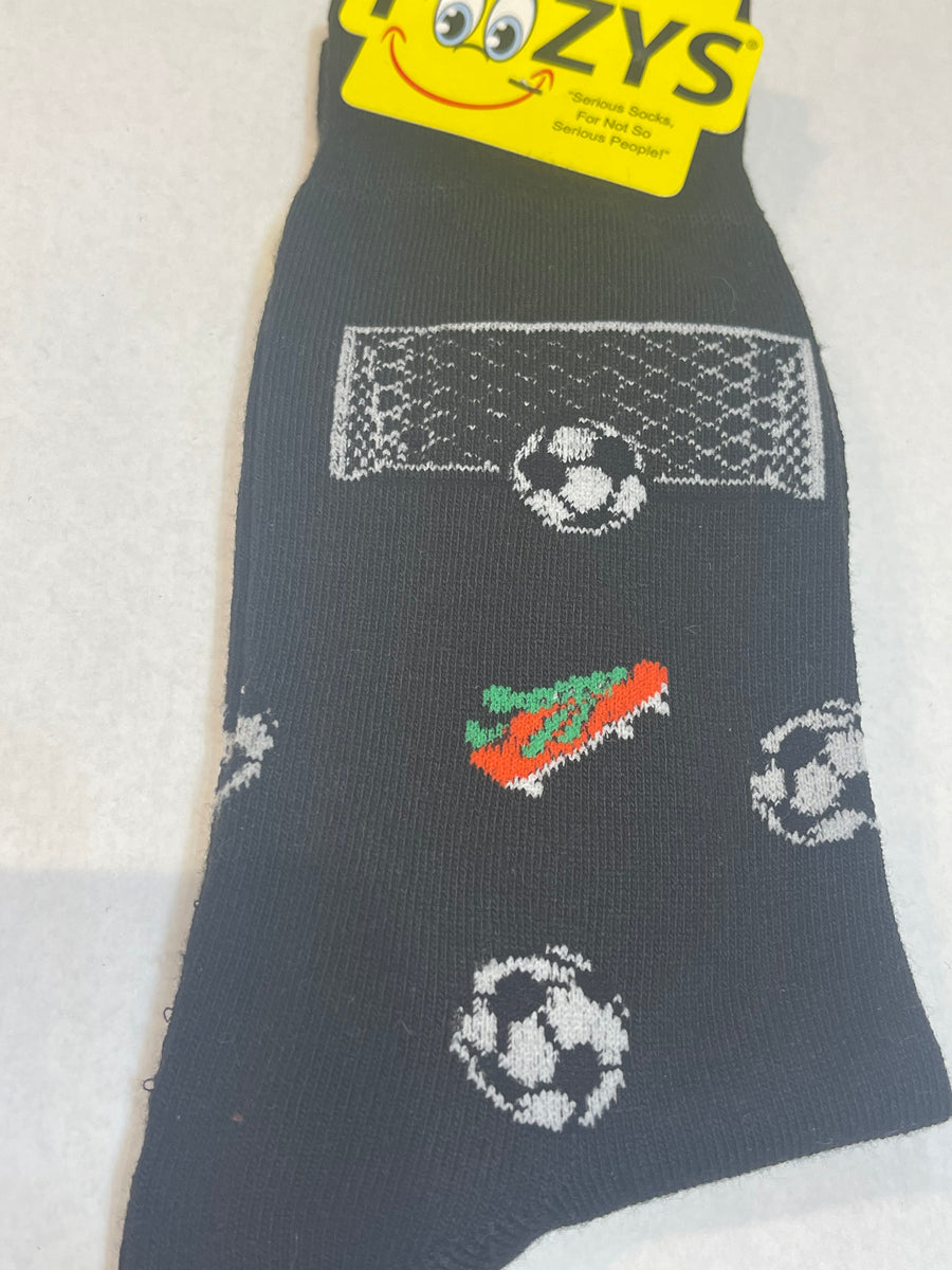 Soccer Black Men’s Novelty Socks
