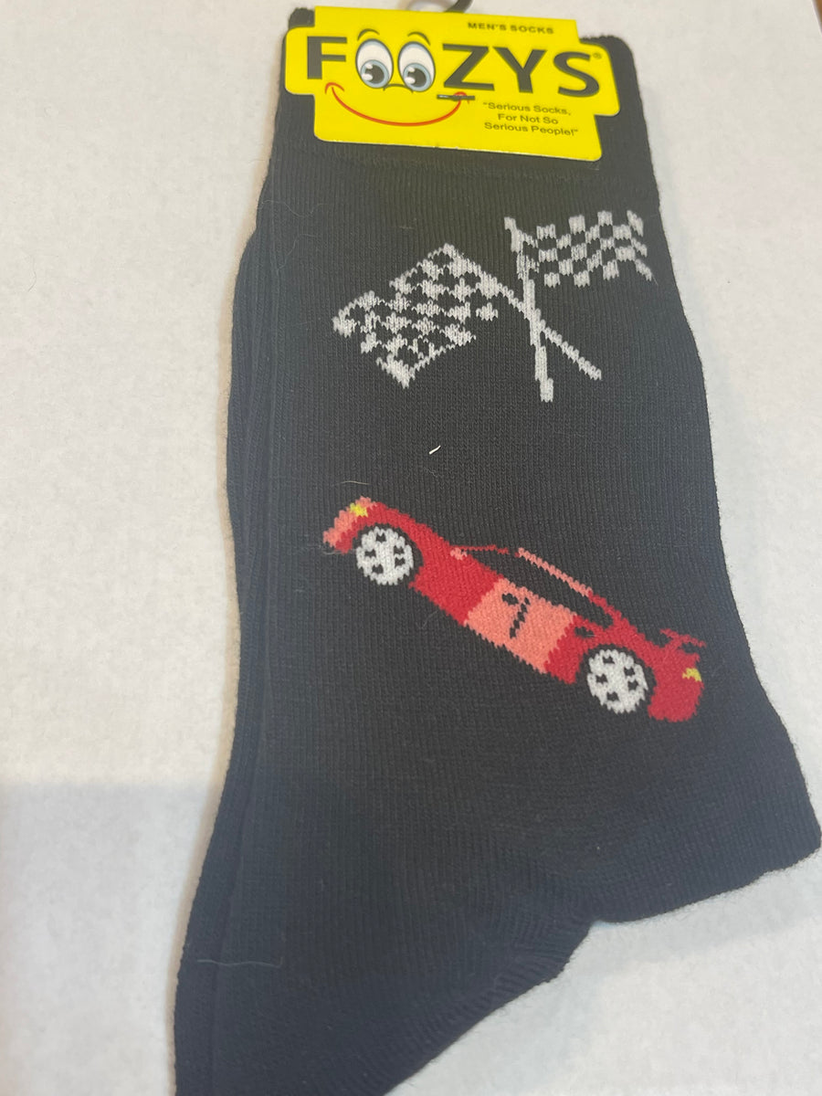 Racing Black Men’s Novelty Socks