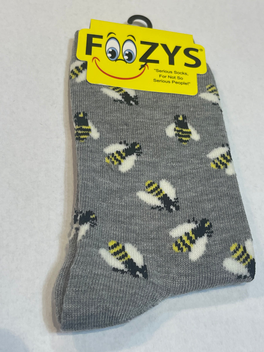 Bees Grey Women’s Novelty Socks