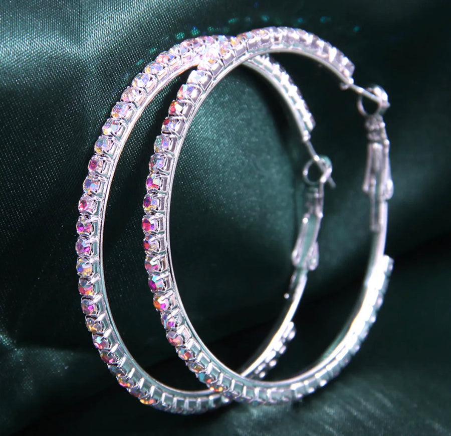 “The Circle of Bling” AB Crystal Earring