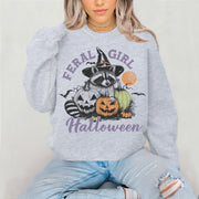 Feral Girl Halloween Crewneck