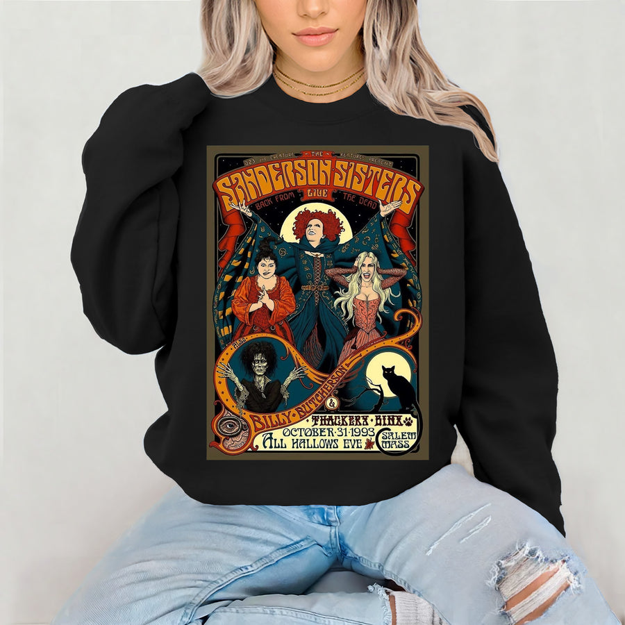 Sister Witches Halloween Crewneck