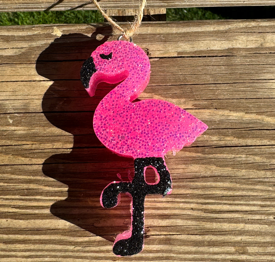 Pink Flamingo- ‘Pink Sands’ Scented Freshie Air Freshener