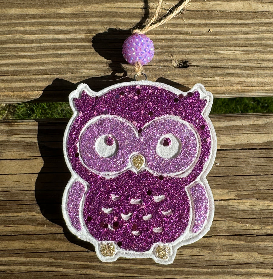 Purple Owl- Pink Sands Scented Freshie Air Freshener