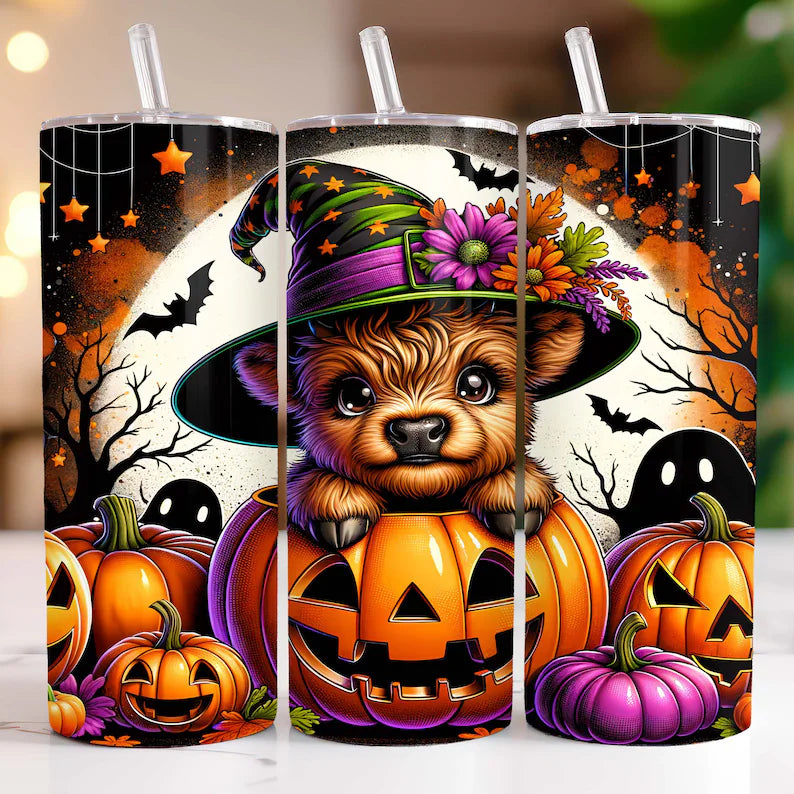 Highland Cow Halloween 20oz Tumbler