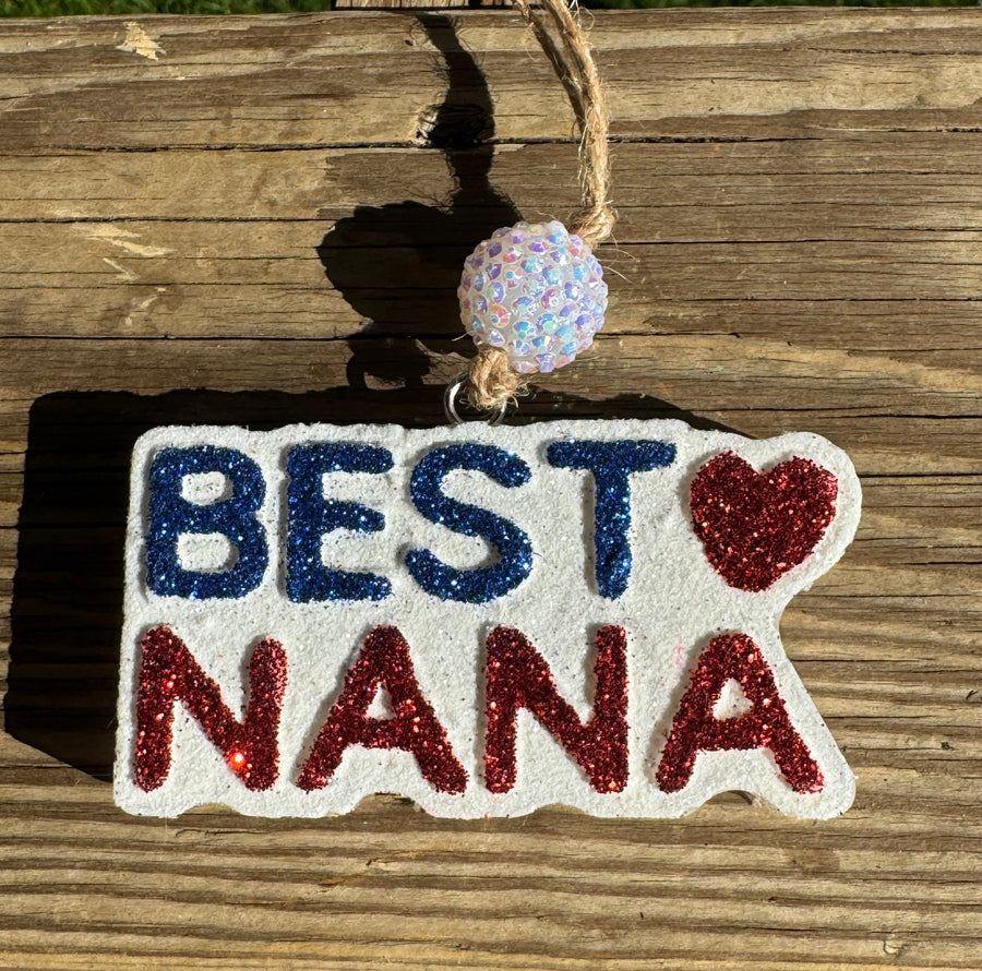‘Best Nana’ Coconut Scented Freshie Air Freshener
