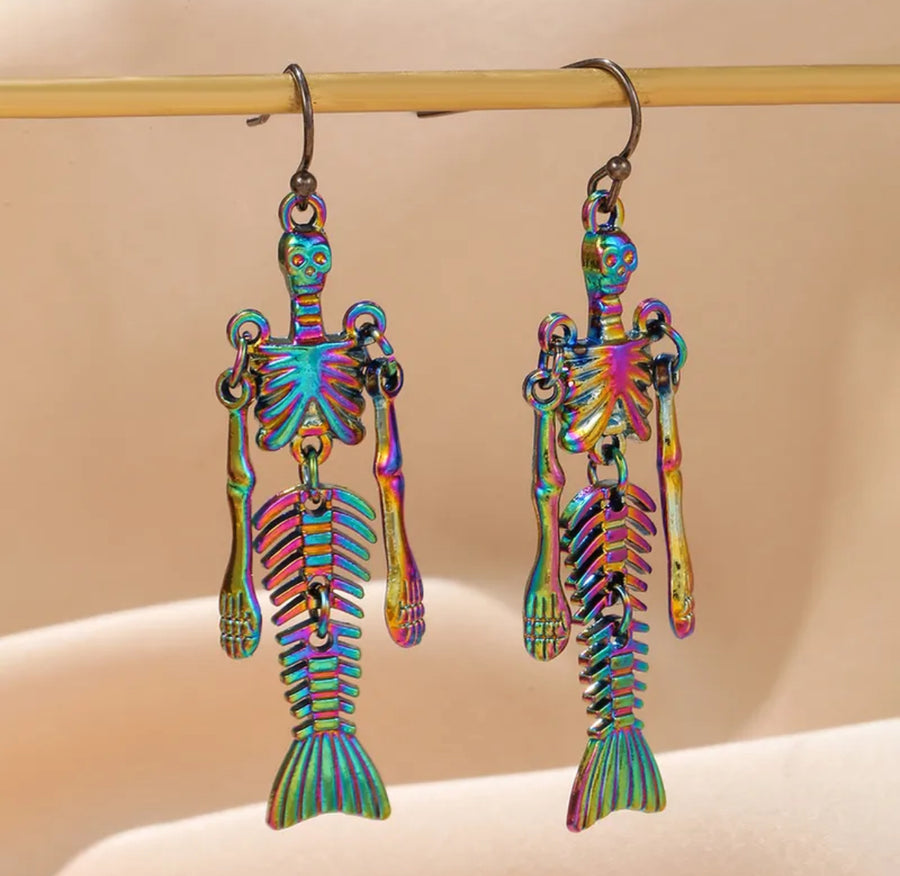 Mer-Skeleton Earrings Set