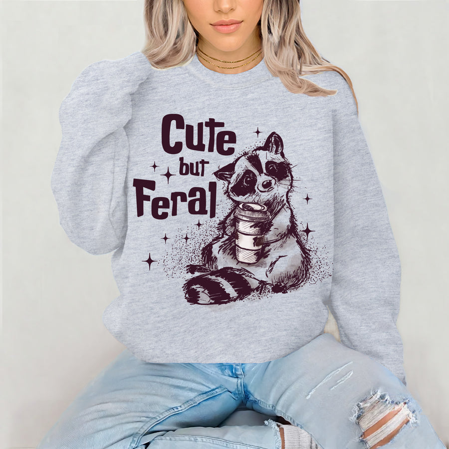 Cute but Feral Fall Crewneck