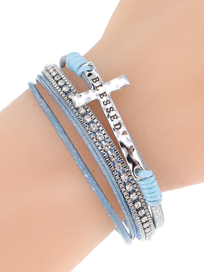 ‘Blessed Love’ Blue Magnetic Bracelet