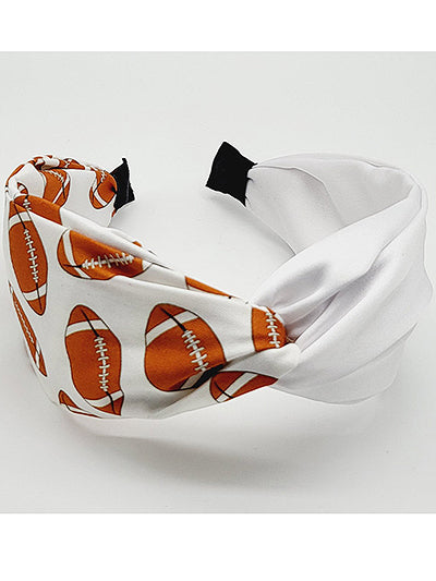 ‘Game Day’ White Soft Football Headband
