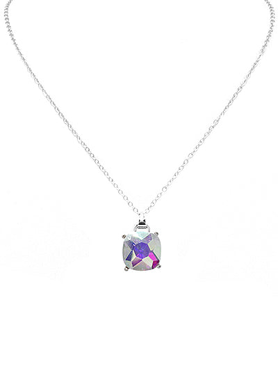 ‘Princess of Bling’ AB Square Cut Necklace