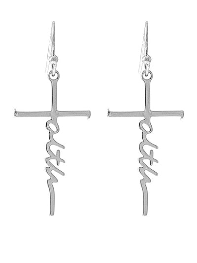 ‘My Faith’ Silver Earrings