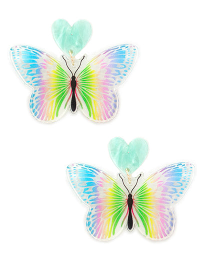 ‘Rainbow Butterfly’ Post Earrings