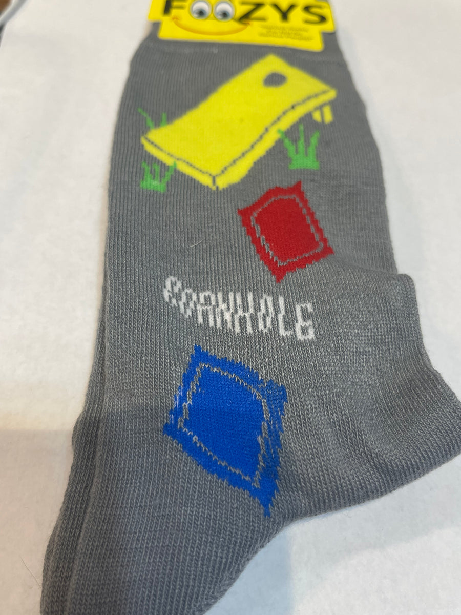 Grey Cornhole Men’s Novelty Socks