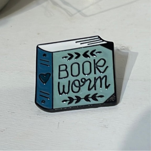 Book Worm Novelty Pin