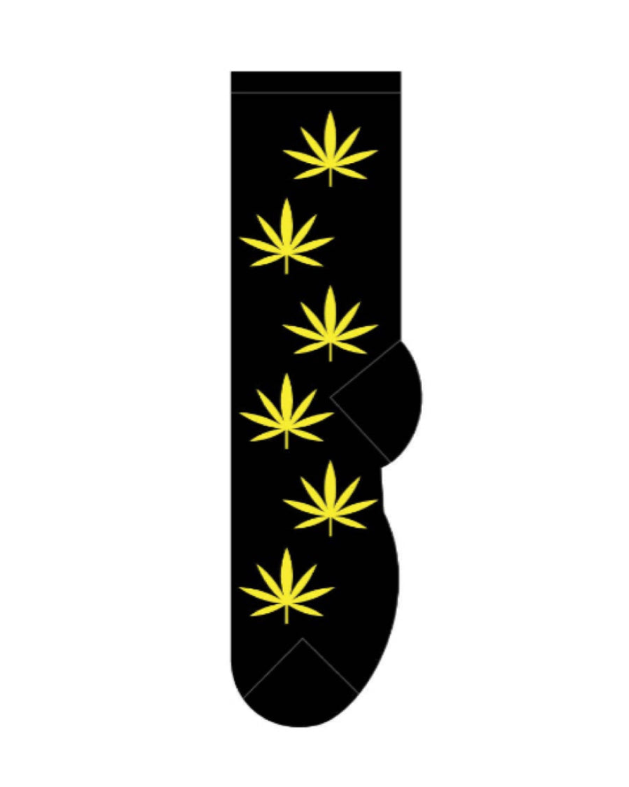 Cannabis Yellow Men’s Novelty Socks