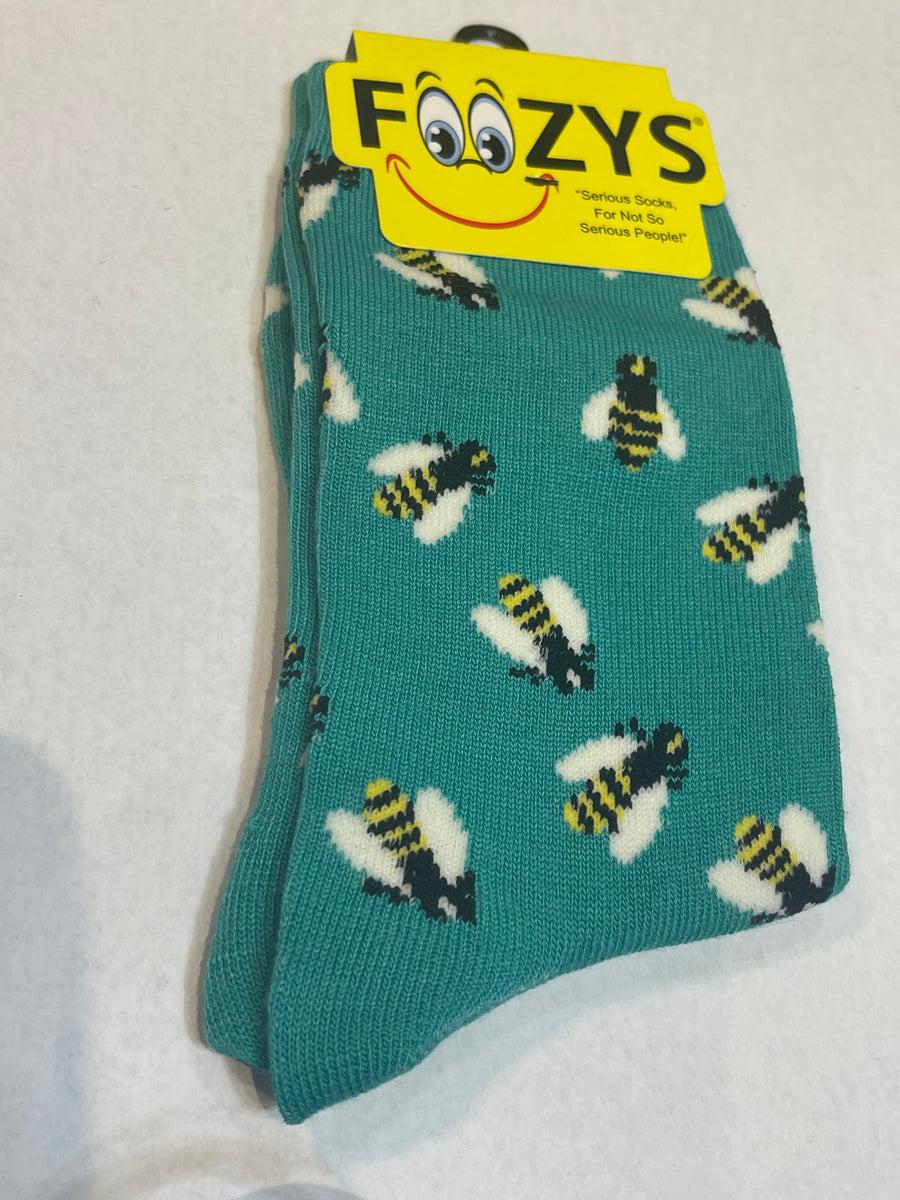 Bees Teal Women’s Novelty Socks
