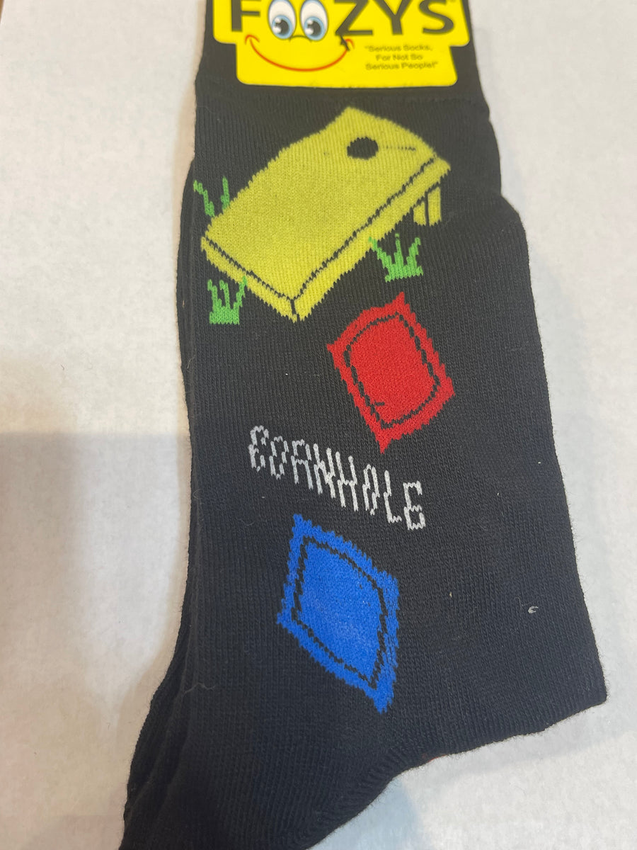 Black Cornhole Men’s Novelty Socks