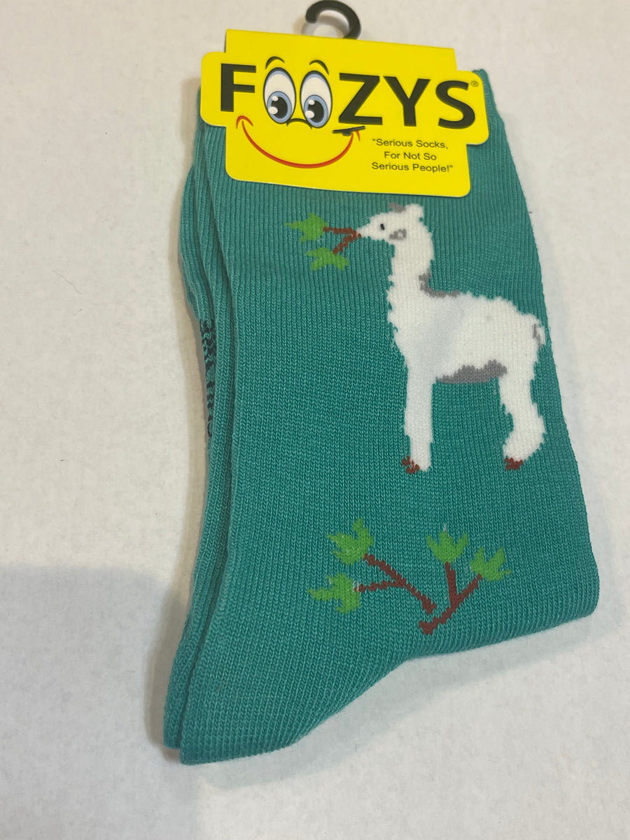 Llama Teal Women’s Novelty Socks